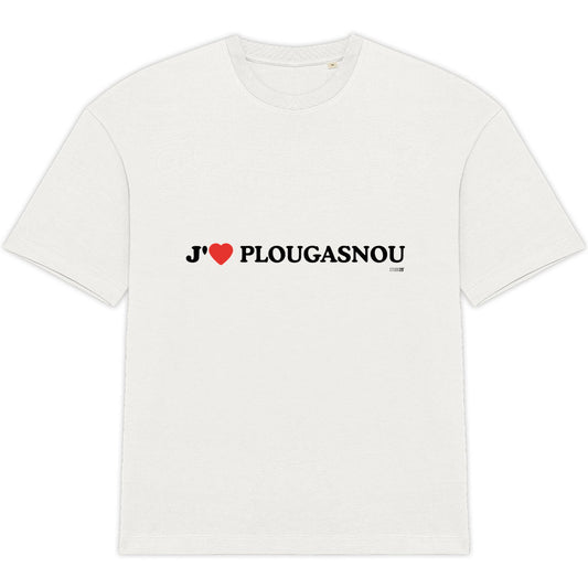 T-shirt Unisexe Oversized - J'aime Plougasnou - face_0