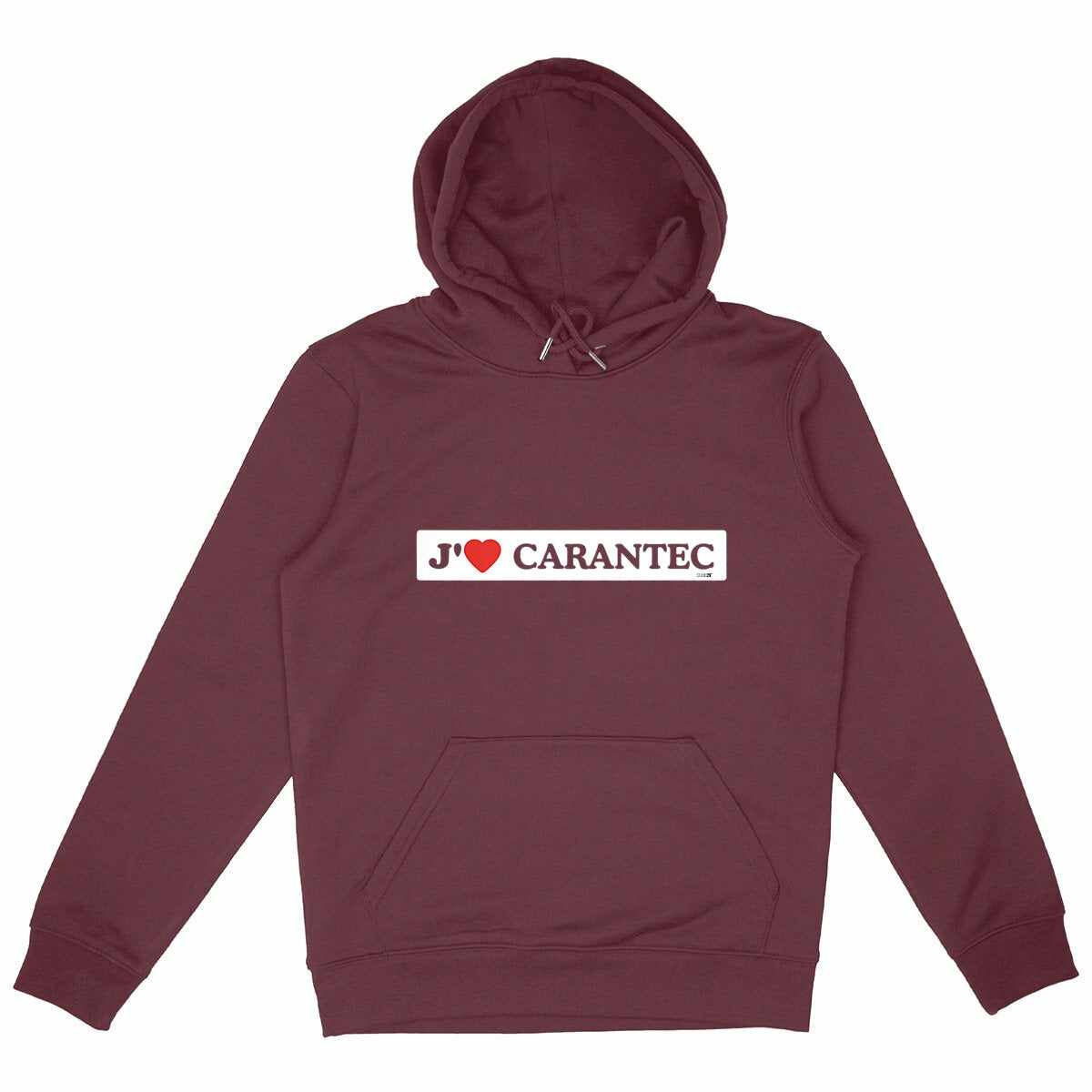 Capuche Epais Unisexe / J'aime Carantec - face_bordeaux