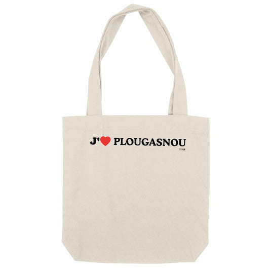 Tote Bag épais / J'aime Plougasnou - face_naturel