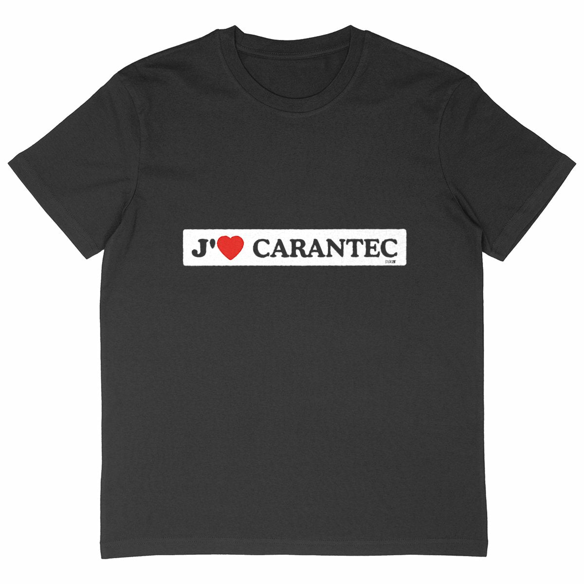 T-shirt Homme Oversized / j'aime Carantec - face_noir