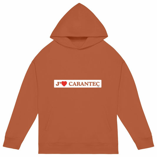 Sweat à capuche Oversized / J'aime Carantec - face_orange