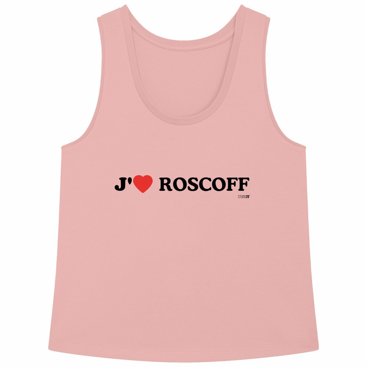 Débardeur Femme / J'aime Roscoff - face_rose
