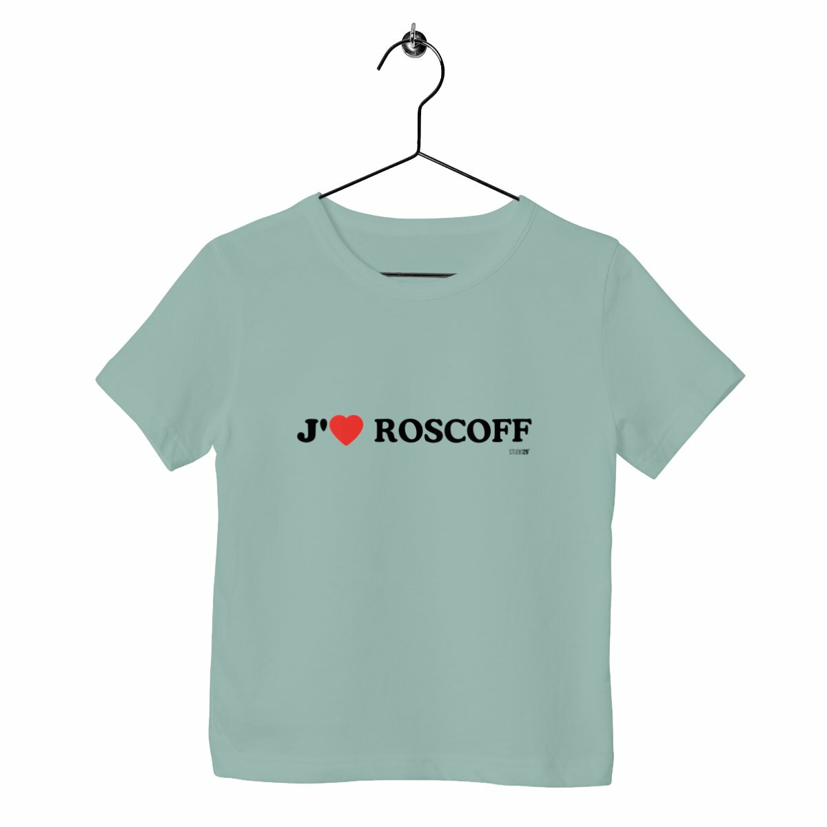T-shirt enfant bio / J’aime Roscoff - face_vert