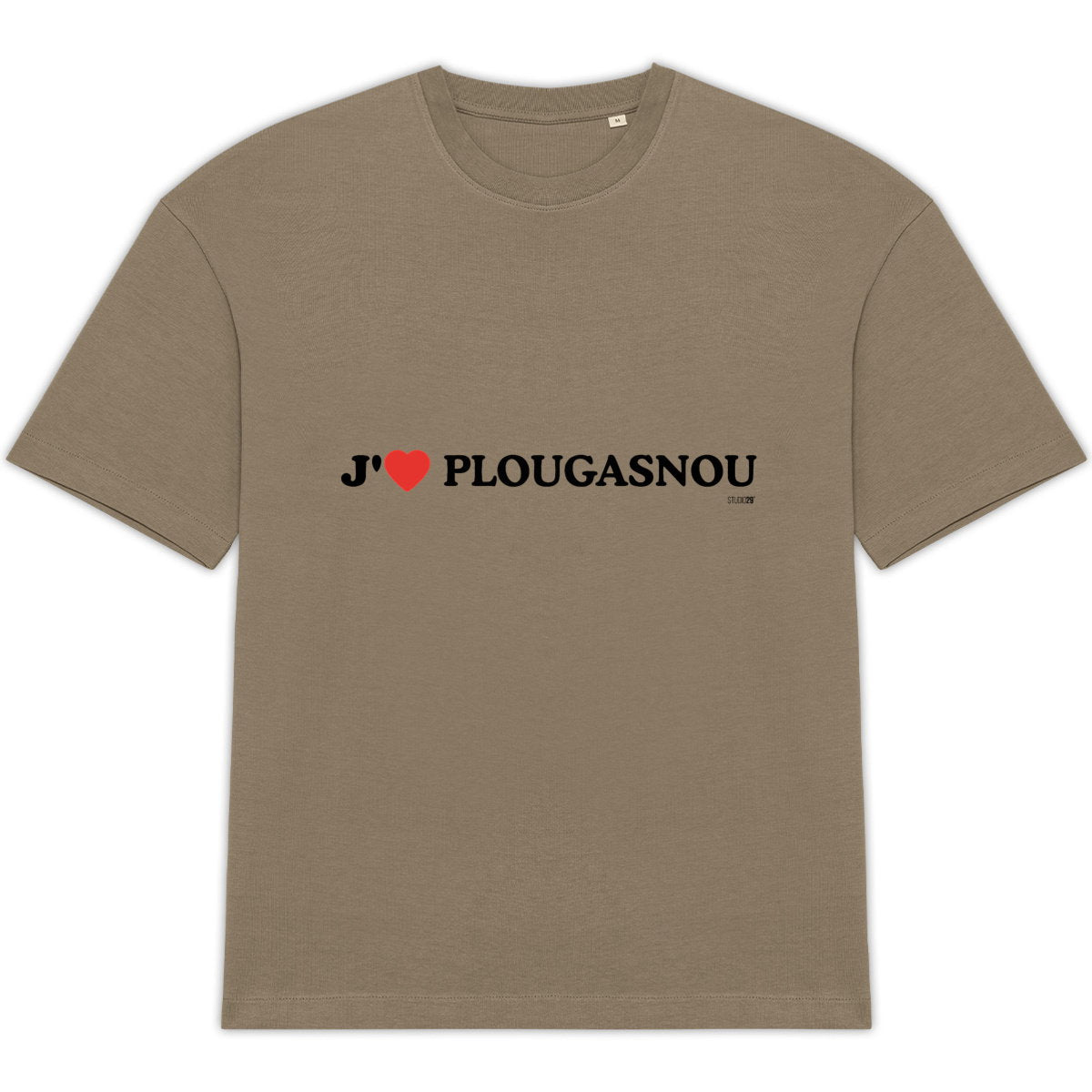 T-shirt Unisexe Oversized - J'aime Plougasnou - face_0