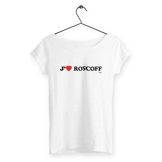 T-shirt Femme Slub / J’aime Roscoff - face_blanc