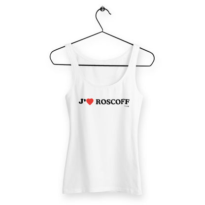 Débardeur Femme Cintré / J'aime Roscoff - face_blanc