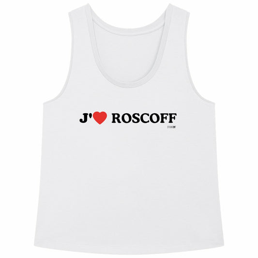 Débardeur Femme Ample / J’aime Roscoff - face_blanc