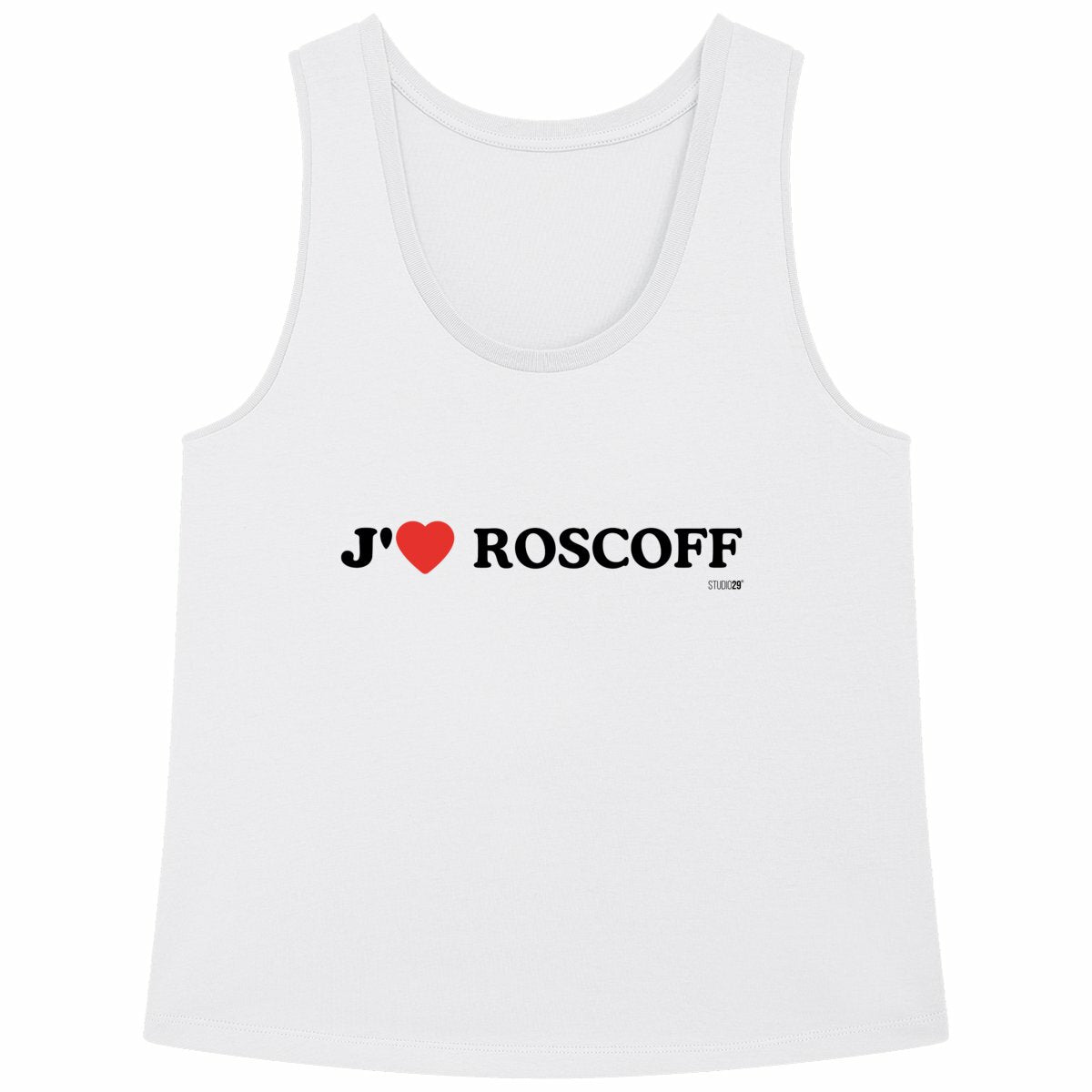 Débardeur Femme / J'aime Roscoff - face_blanc