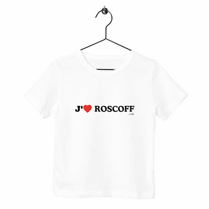 T-shirt enfant bio / J’aime Roscoff - face_blanc