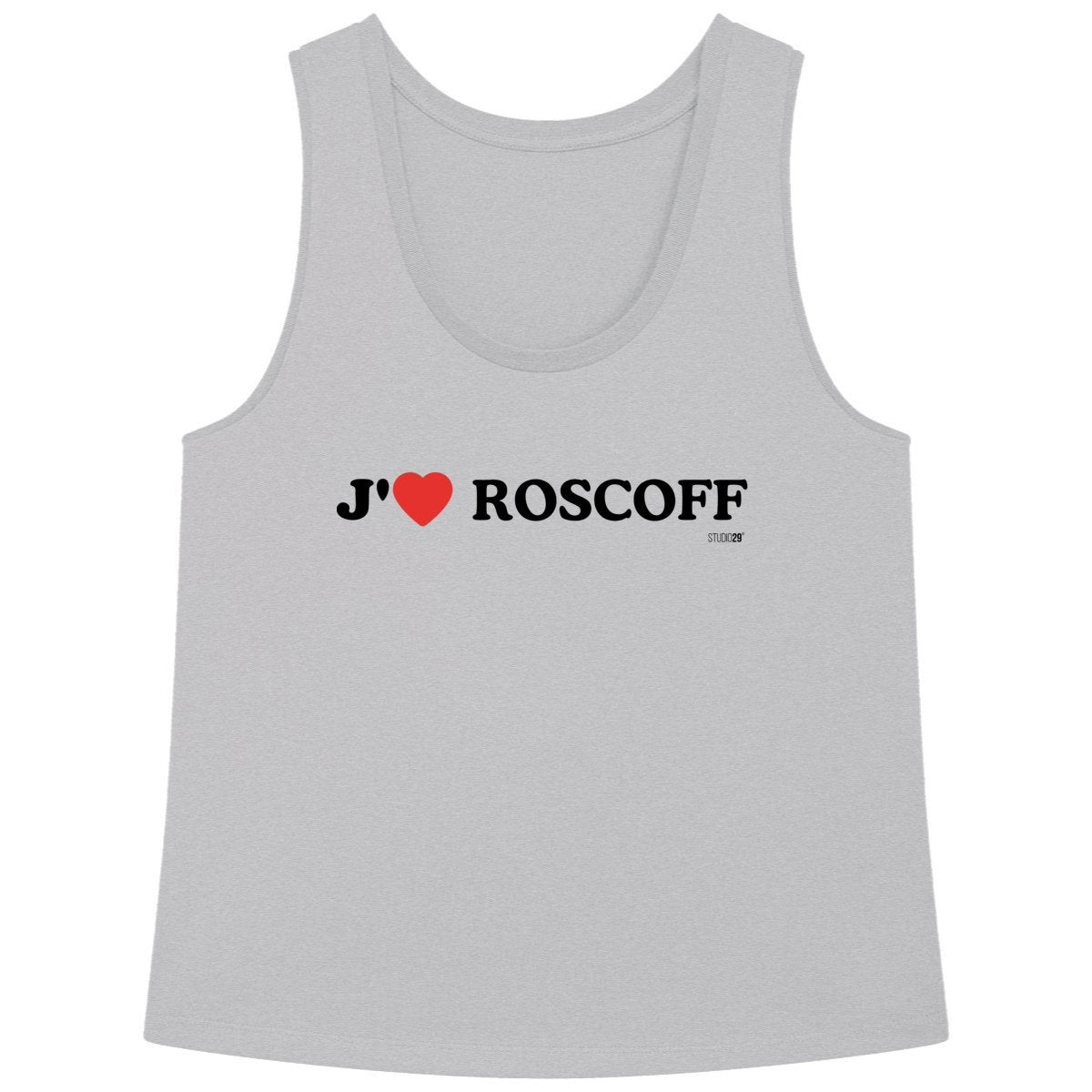 Débardeur Femme Ample / J’aime Roscoff - face_gris