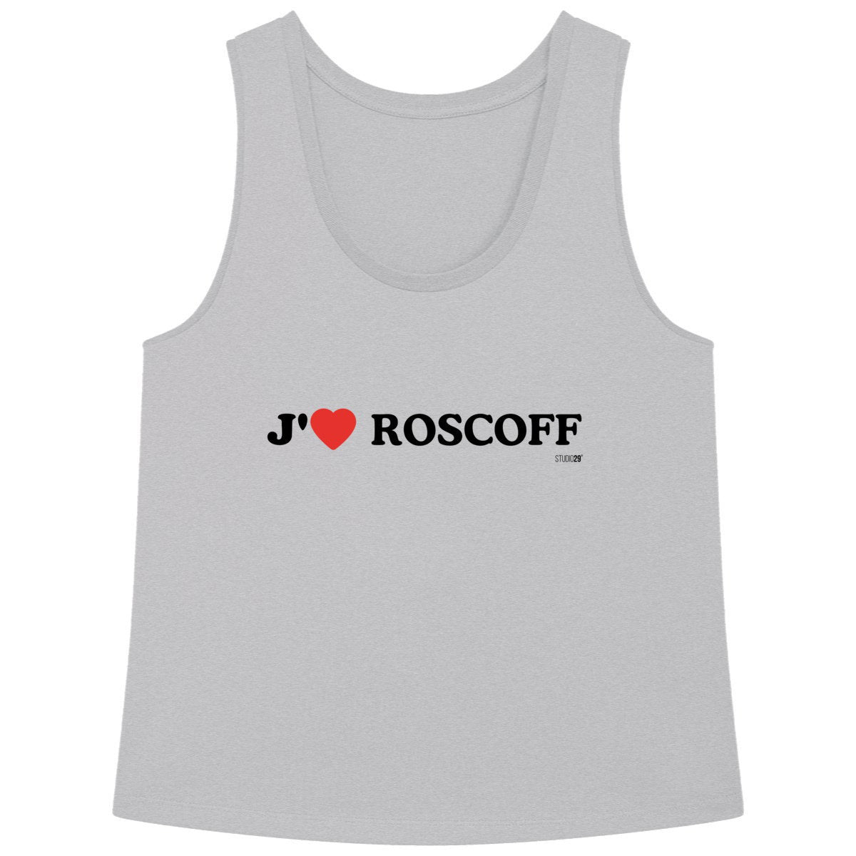 Débardeur Femme / J'aime Roscoff - face_gris