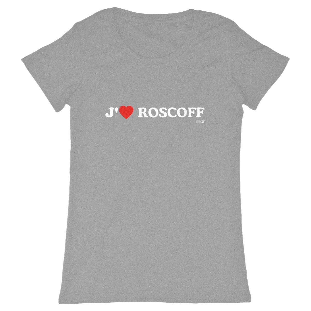 T-shirt Femme / J'aime Roscoff - face_gris
