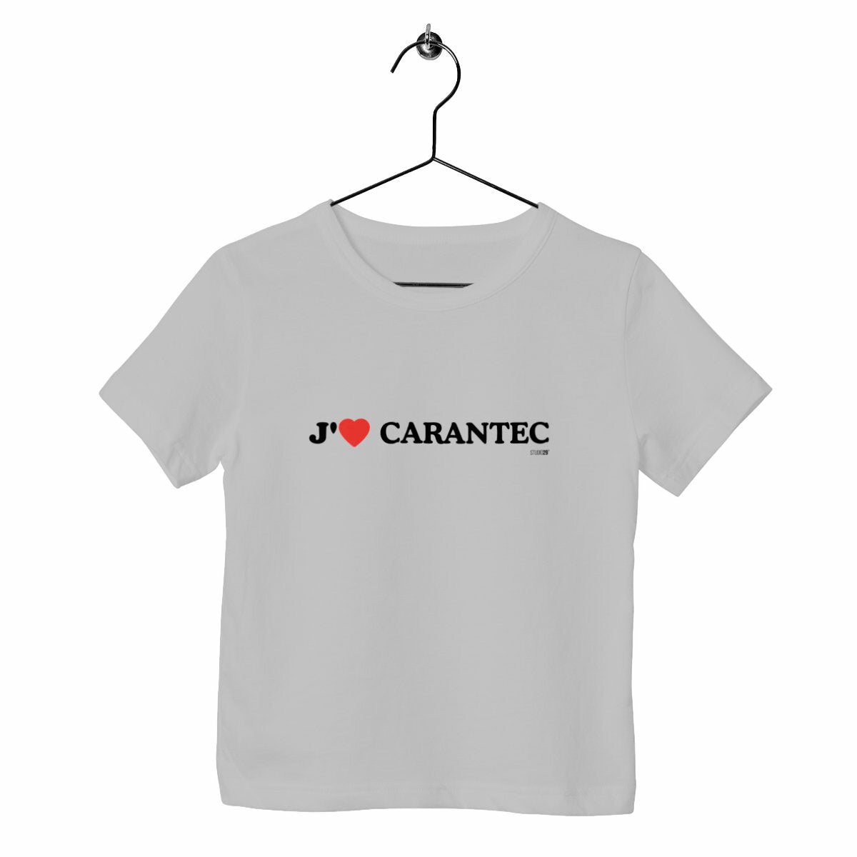 T-shirt enfant bio / J’aime Carantec - face_gris