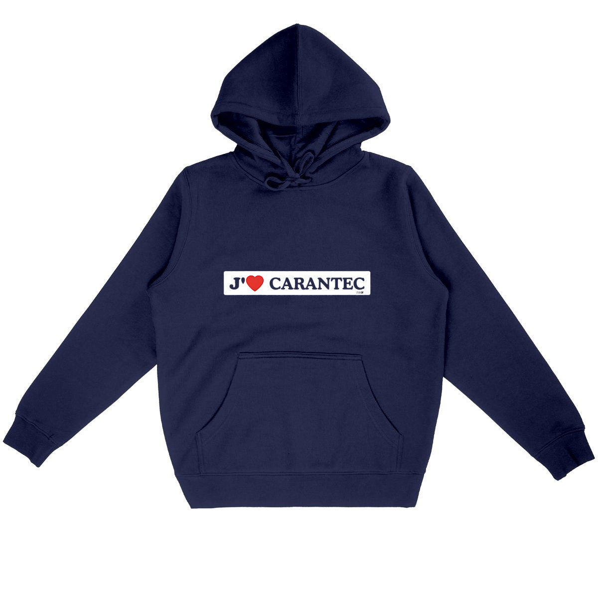 Sweat à capuche Léger Unisexe / J’aime Carantec - face_marine