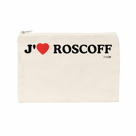 Pochette en coton recyclé / J’aime Roscoff - face_naturel