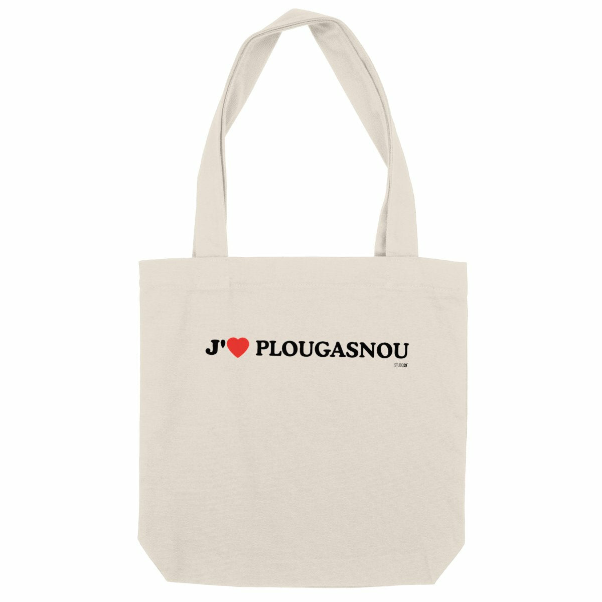Tote Bag épais / J'aime Plougasnou - face_naturel