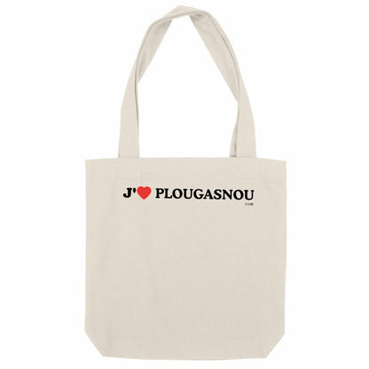Tote Bag épais / J'aime Plougasnou - face_naturel