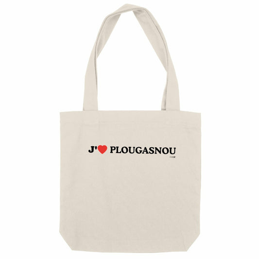 Tote Bag épais / J'aime Plougasnou - face_naturel