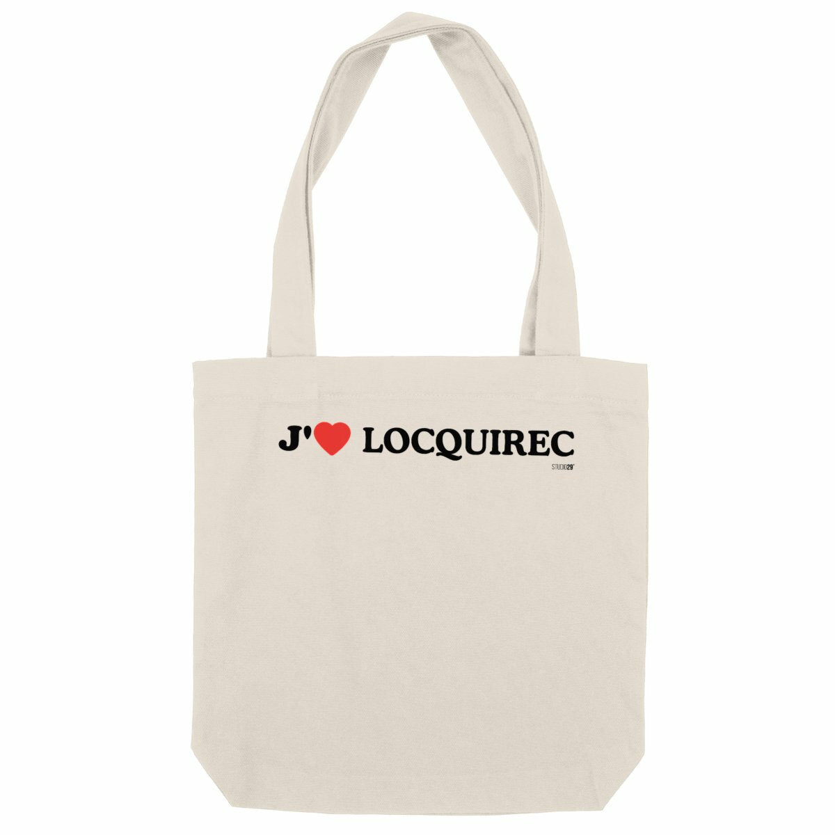 Totebag épais / J'aime Locquirec - face_naturel