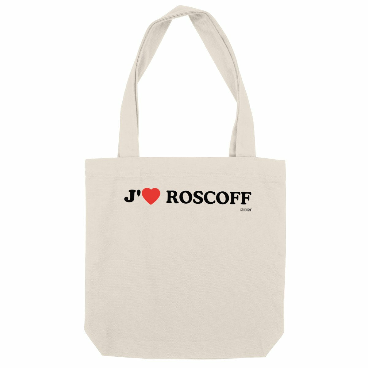 Tote Bag épais / J'aime Roscoff - face_naturel