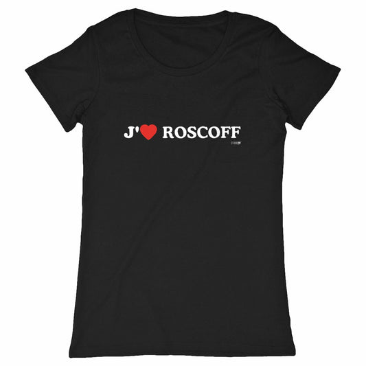 T-shirt Femme / J'aime Roscoff - face_noir
