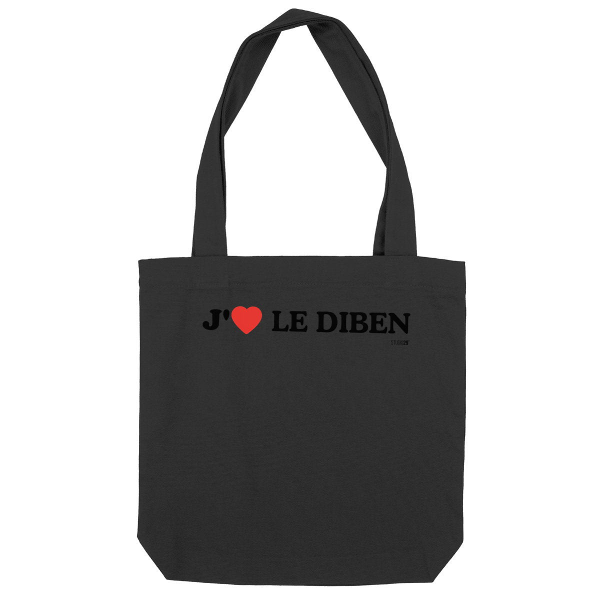 Tote Bag / J'aime Le Diben - face_noir