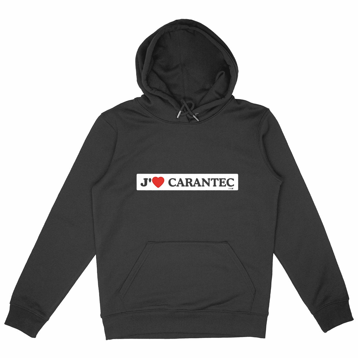 Capuche Epais Unisexe / J'aime Carantec - face_noir
