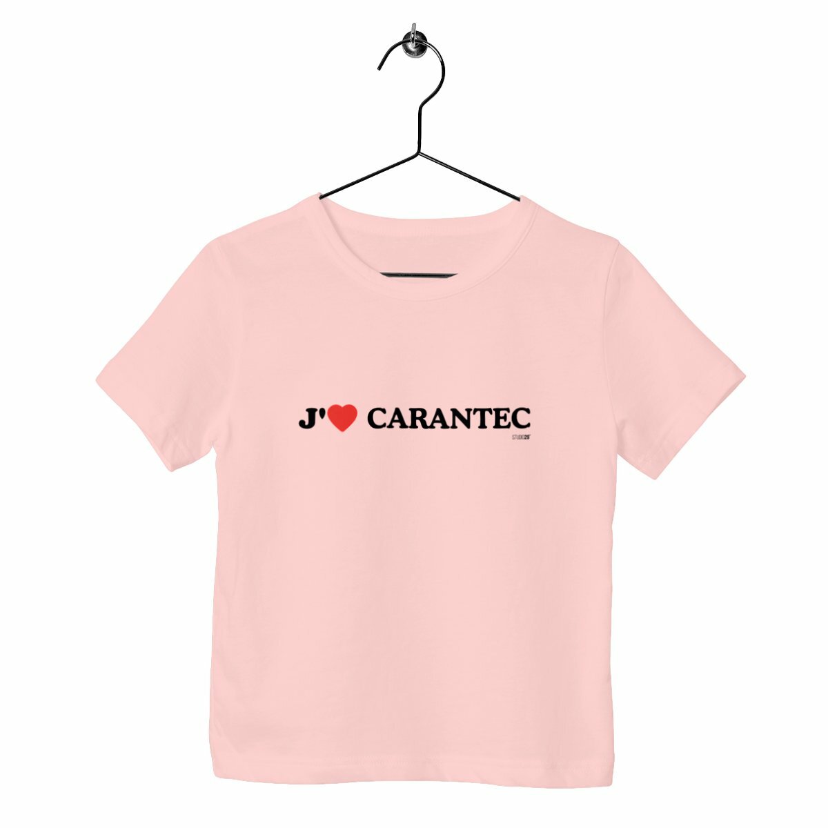 T-shirt enfant bio / J’aime Carantec - face_rose