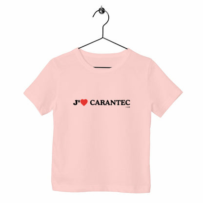 T-shirt enfant bio / J’aime Carantec - face_rose