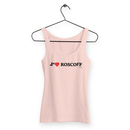 Débardeur Femme Cintré / J'aime Roscoff - face_rose
