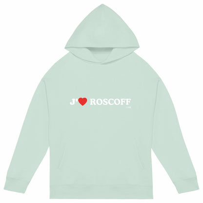 Sweat à capuche Unisexe Oversized / J'aime Roscoff - face_vert