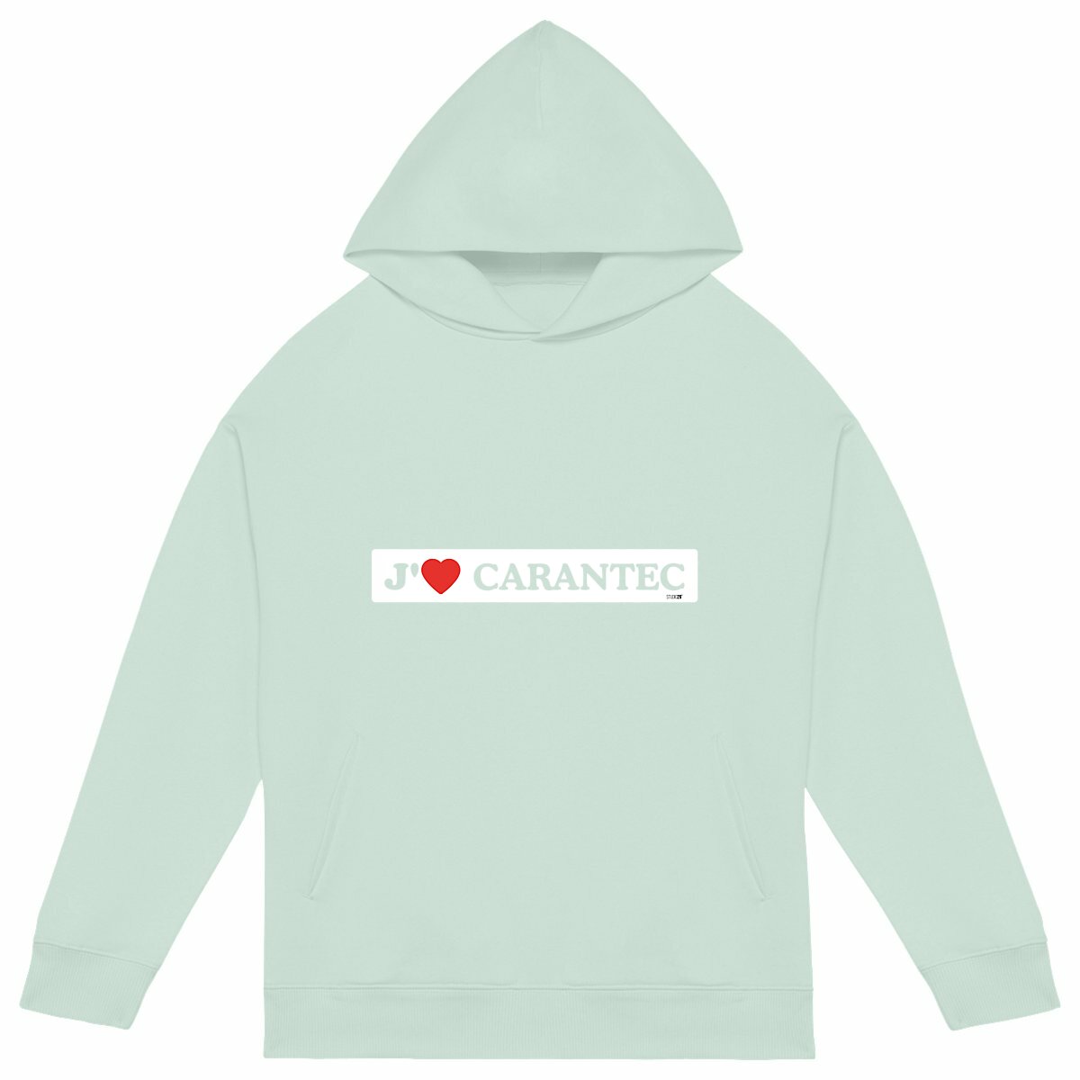 Sweat à capuche Oversized / J'aime Carantec - face_vert